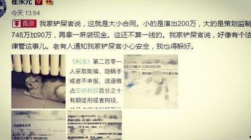 崔永元爆料娱乐圈收入,崔永元爆料惊人内幕 第2张 崔永元爆料娱乐圈收入,崔永元爆料惊人内幕 第2张